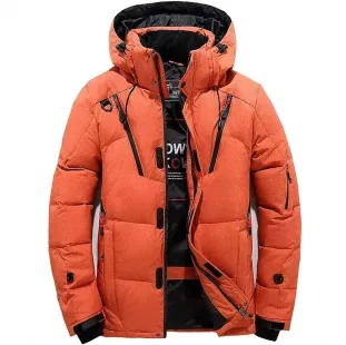 جاكيت رجالي رسمي شتوي جاكيت سميك مبطن مزود بغطاء للرأس