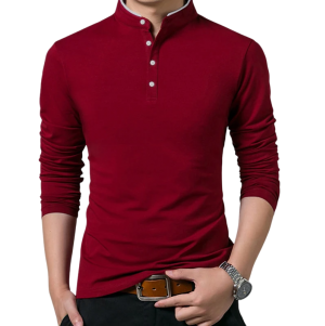 تي شيرت بولو رجالي كاجوال طويل الأكمام تيشيرت بولو صيفي مريح ومسامي للأعمال والمناسبات اليومية