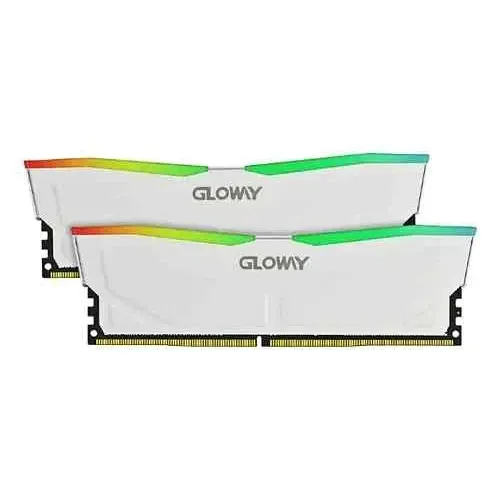 رامات Gloway RGB DDR4 باللون الأبيض - سعة 16 جيجابايت (2×8 جيجابايت) بتردد 3200 ميجاهرتز