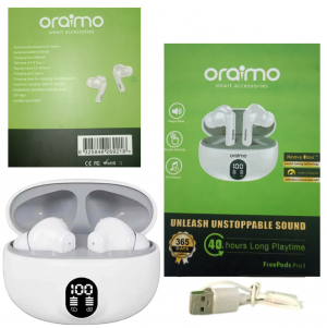 صوت واضح، بطارية تدوم طويلاً، وسعر لا يُضاهى Free Pods Pro3 Oraimo